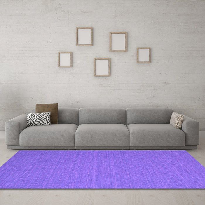 Machine Washable Abstract Purple Contemporary Area Rugs in a Living Room, wshcon722pur