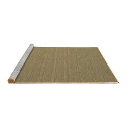 Sideview of Machine Washable Abstract Brown Contemporary Rug, wshcon722brn