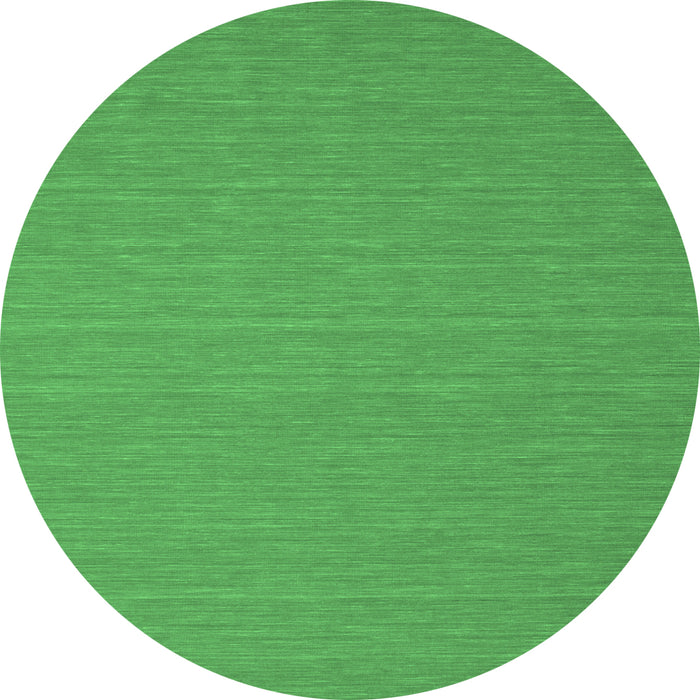 Round Abstract Emerald Green Contemporary Rug, con722emgrn