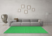 Machine Washable Abstract Green Contemporary Area Rugs in a Living Room,, wshcon722grn
