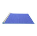 Sideview of Machine Washable Abstract Blue Contemporary Rug, wshcon722blu