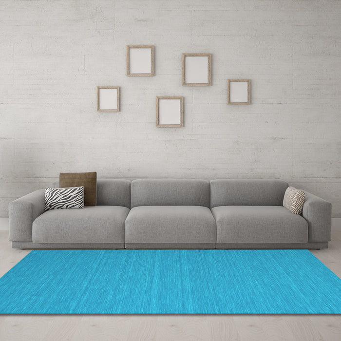 Machine Washable Abstract Light Blue Contemporary Rug in a Living Room, wshcon722lblu