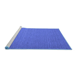 Sideview of Machine Washable Abstract Blue Contemporary Rug, wshcon723blu