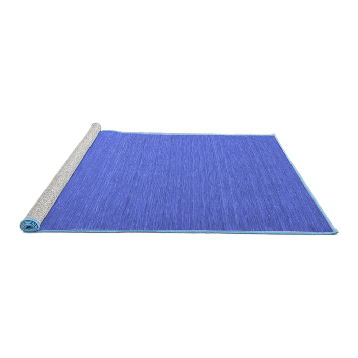 Sideview of Machine Washable Abstract Blue Contemporary Rug, wshcon723blu