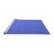 Sideview of Machine Washable Abstract Blue Contemporary Rug, wshcon723blu