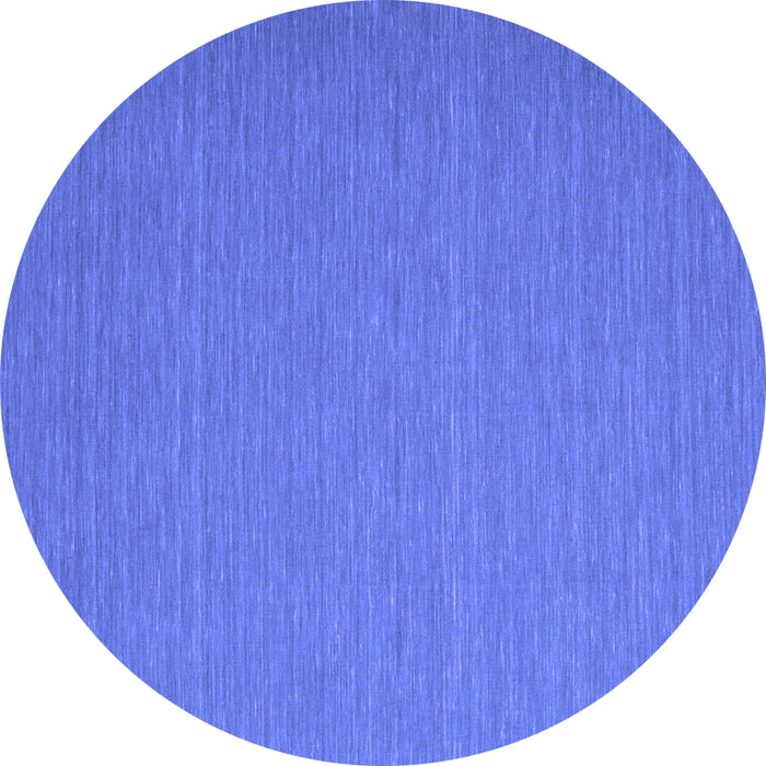 Round Abstract Blue Contemporary Rug, con723blu