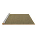 Sideview of Machine Washable Abstract Brown Contemporary Rug, wshcon723brn