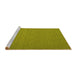 Sideview of Machine Washable Abstract Yellow Contemporary Rug, wshcon723yw