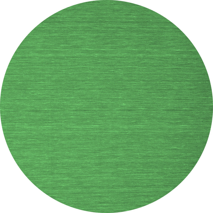 Round Abstract Emerald Green Contemporary Rug, con723emgrn