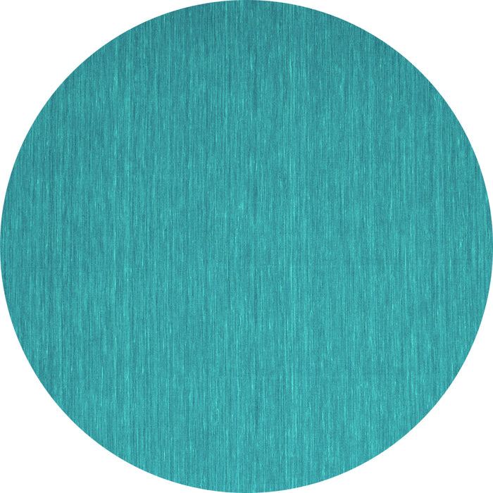 Round Abstract Turquoise Contemporary Rug, con723turq