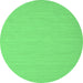 Round Solid Emerald Green Modern Rug, con724emgrn