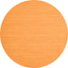 Square Solid Orange Modern Rug, con724org