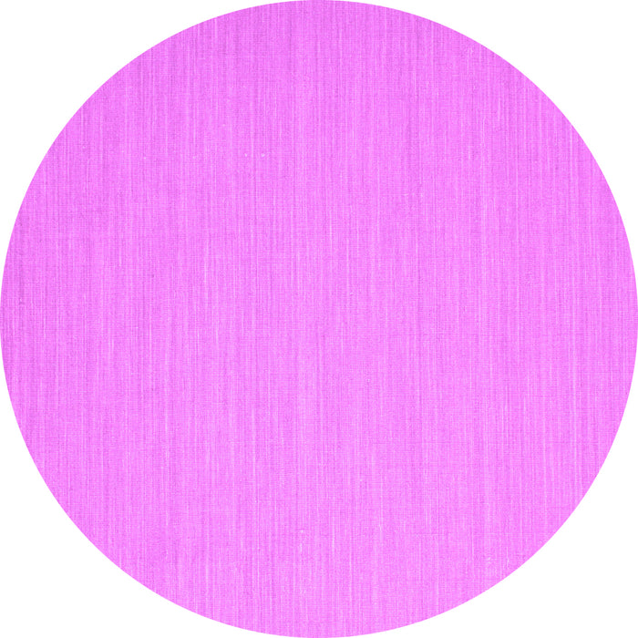 Round Machine Washable Solid Purple Modern Area Rugs, wshcon724pur