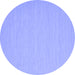 Round Solid Blue Modern Rug, con724blu