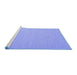 Sideview of Machine Washable Solid Blue Modern Rug, wshcon724blu