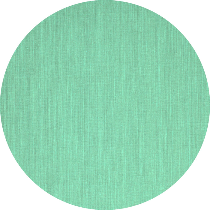 Round Solid Turquoise Modern Rug, con724turq