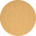 Round Machine Washable Solid Brown Modern Rug, wshcon724brn