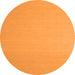 Square Solid Orange Modern Rug, con725org