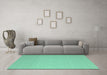 Machine Washable Solid Turquoise Modern Area Rugs in a Living Room,, wshcon725turq