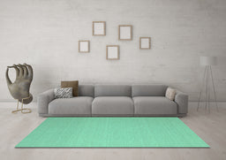 Machine Washable Solid Turquoise Modern Area Rugs in a Living Room,, wshcon725turq
