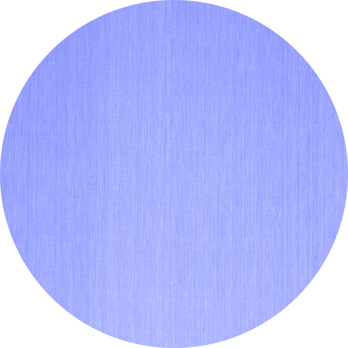 Round Solid Blue Modern Rug, con725blu