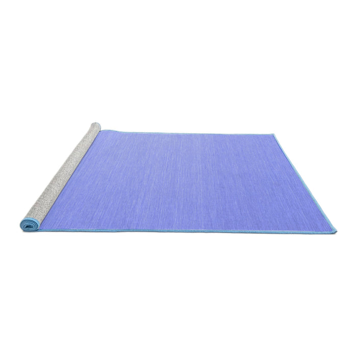 Sideview of Machine Washable Solid Blue Modern Rug, wshcon725blu