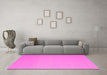 Machine Washable Solid Pink Modern Rug in a Living Room, wshcon725pnk