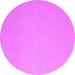 Round Solid Purple Modern Rug, con725pur