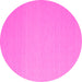 Round Solid Pink Modern Rug, con725pnk