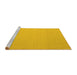 Sideview of Machine Washable Solid Yellow Modern Rug, wshcon725yw