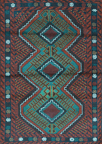 Oriental Light Blue Traditional Rug, con726lblu