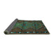 Sideview of Oriental Turquoise Traditional Rug, con726turq