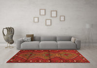 Machine Washable Oriental Orange Traditional Rug, wshcon726org