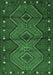 Machine Washable Oriental Emerald Green Traditional Area Rugs, wshcon726emgrn