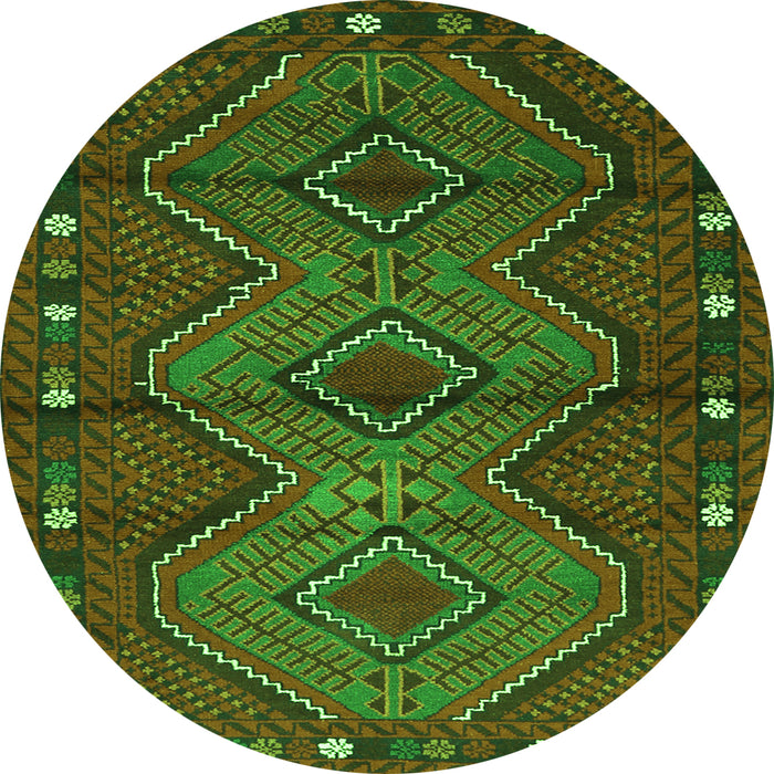 Machine Washable Oriental Green Traditional Area Rugs, wshcon726grn