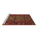 Sideview of Machine Washable Oriental Brown Traditional Rug, wshcon726brn