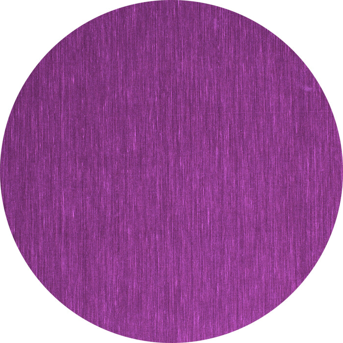 Round Abstract Purple Contemporary Rug, con727pur