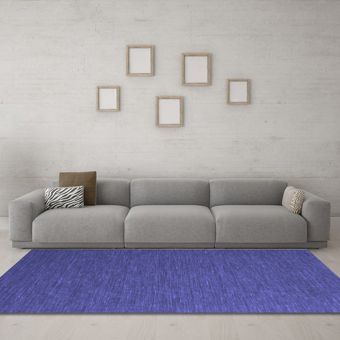 Machine Washable Abstract Blue Contemporary Rug in a Living Room, wshcon727blu