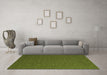 Machine Washable Abstract Green Contemporary Area Rugs in a Living Room,, wshcon727grn