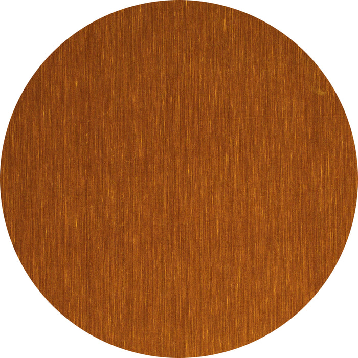 Round Abstract Yellow Contemporary Rug, con727yw