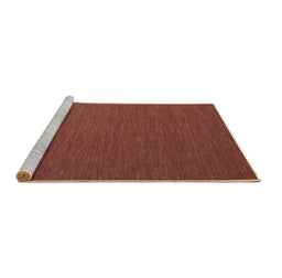 Sideview of Machine Washable Abstract Brown Contemporary Rug, wshcon727brn