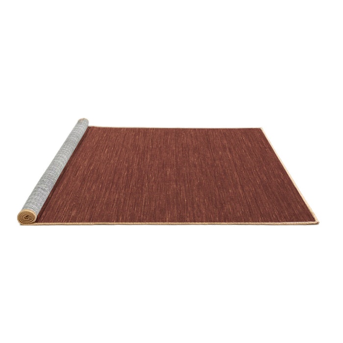 Sideview of Machine Washable Abstract Brown Contemporary Rug, wshcon727brn