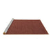 Sideview of Machine Washable Abstract Brown Contemporary Rug, wshcon727brn