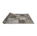 Thickness of Contemporary Dark Gray Patchwork Rug, con728