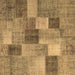 Square Patchwork Brown Transitional Rug, con728brn