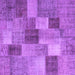 Square Patchwork Purple Transitional Rug, con728pur