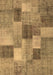 Patchwork Brown Transitional Rug, con728brn