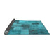 Sideview of Patchwork Light Blue Transitional Rug, con728lblu