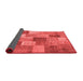 Patchwork Red Transitional Area Rugs