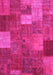 Patchwork Pink Transitional Rug, con729pnk